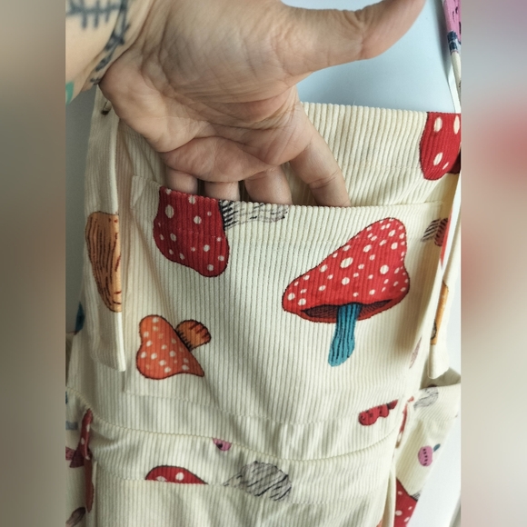 Cider Mushroom Print Cream Jumpsuit Sz 2X - Picture 8 of 9